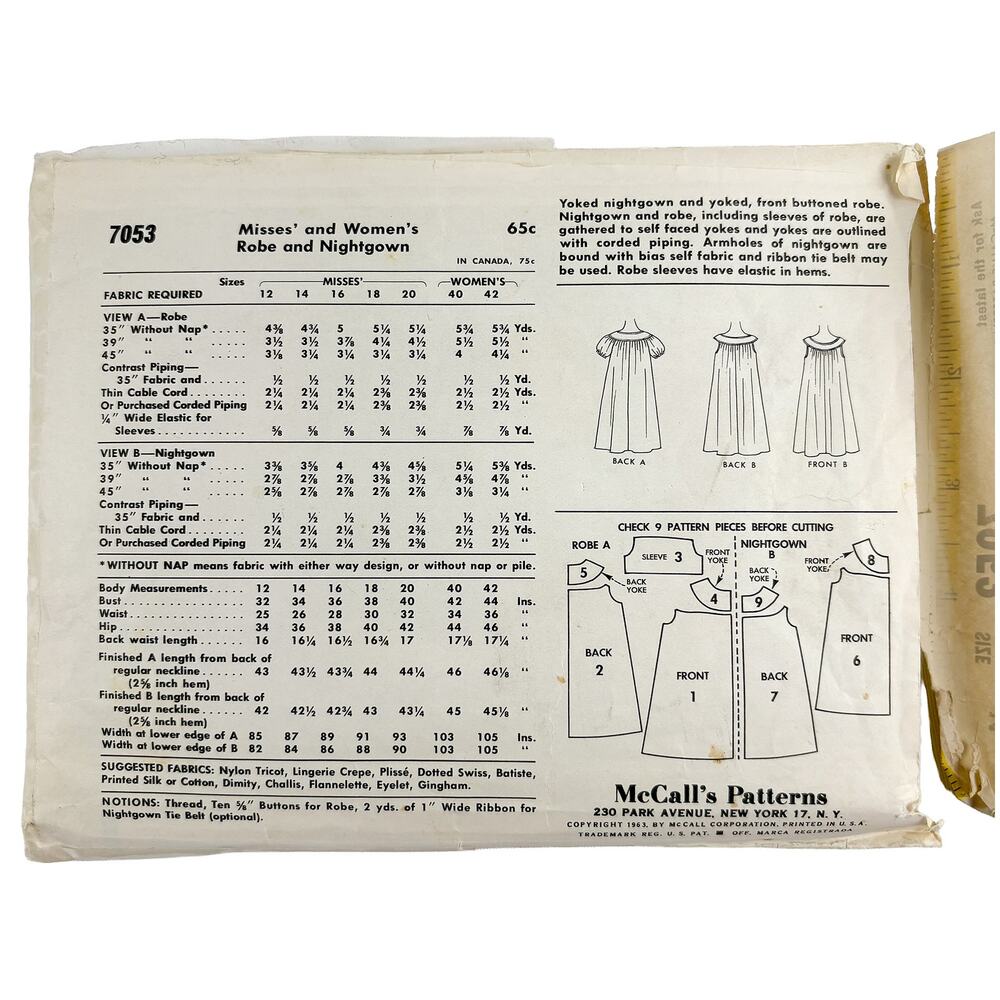 VTG 1960s Sewing Pattern Lot 3 McCalls Simplicity Dress Skirt Robe Complete Cut - Picture 8 of 16